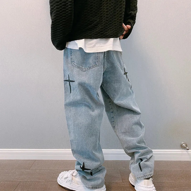 Streetwear Wide Leg Cargo Jeans