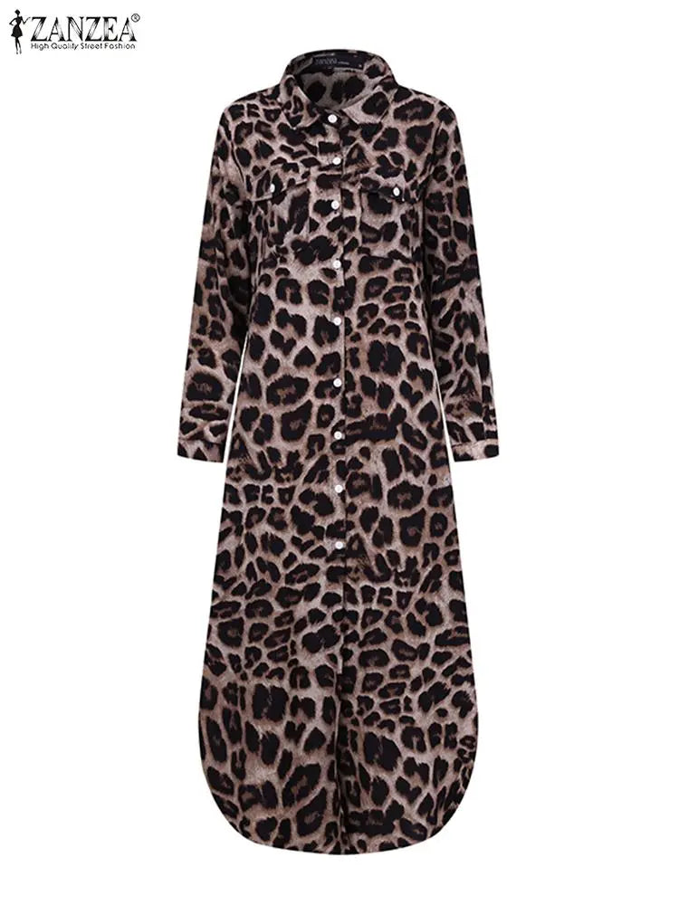 Casual Temperament Commute Painted Loose Shirt Dress