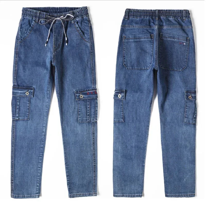 Men's High Waist Straight Jeans