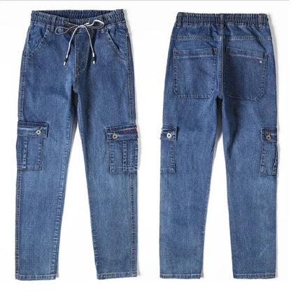 Men's High Waist Straight Jeans