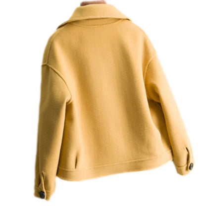 Short Wool Double Breasted Jacket