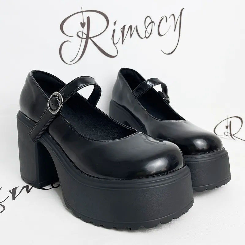 Mary Jane Platform Pumps Super High Heels