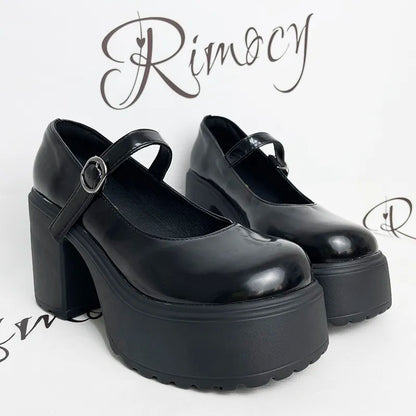 Mary Jane Platform Pumps Super High Heels